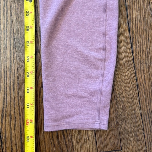 Vuori Clean Elevation Leggings Heathered Rose Mauve High Rise 7/8 Yoga Pants 24" - Picture 6 of 8
